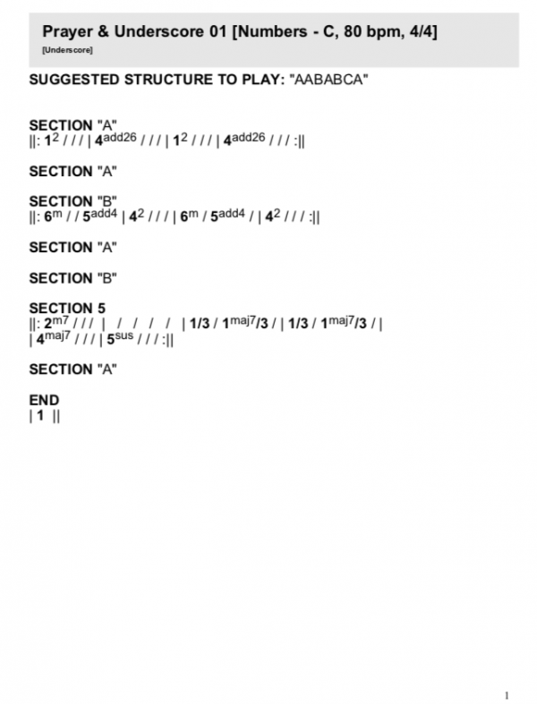 Underscores 130 Packages A+B+C (Piano, Keys, Chords) KC Music Studio